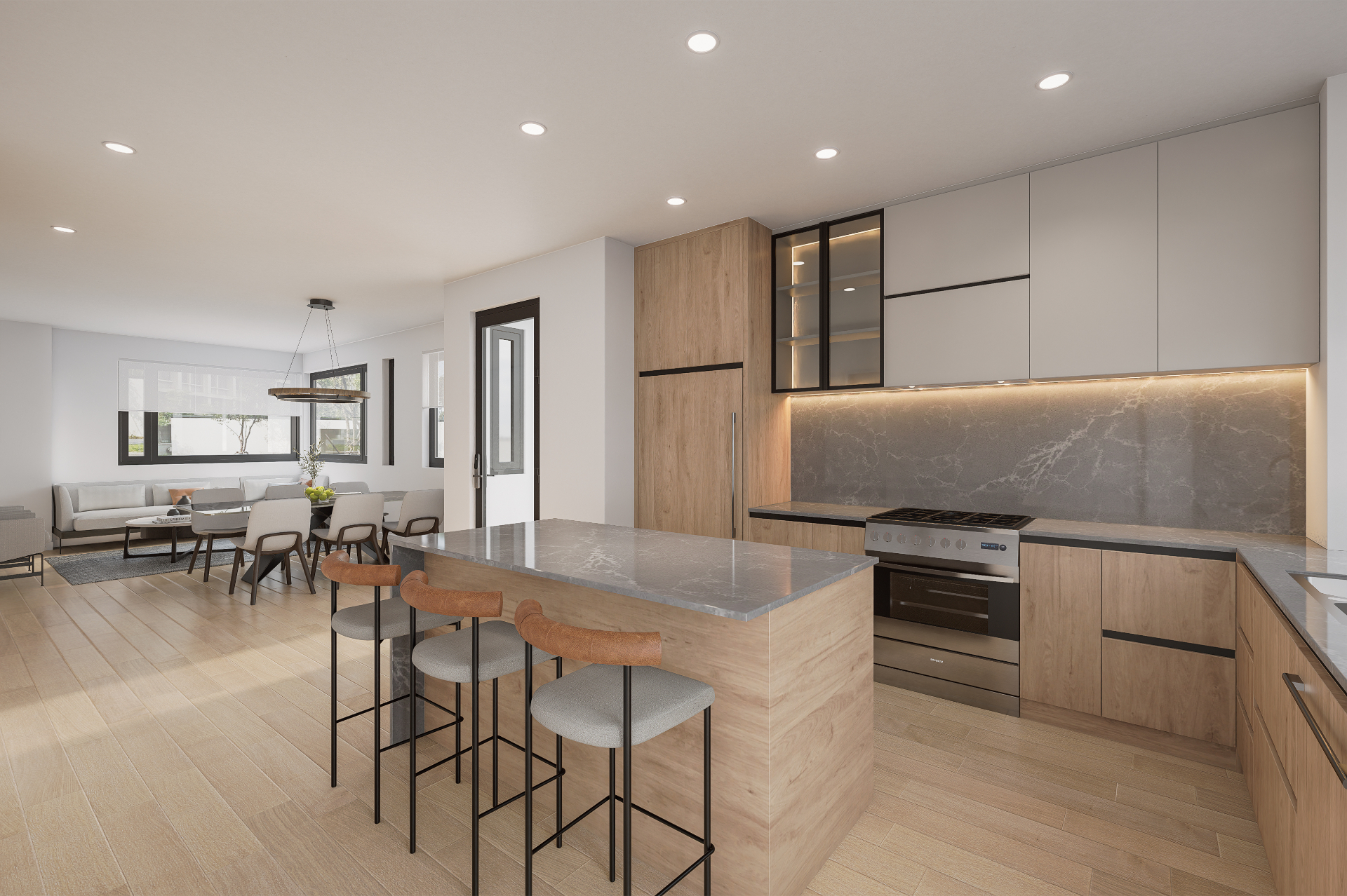 Units 10 & 1 — extended kitchen and living