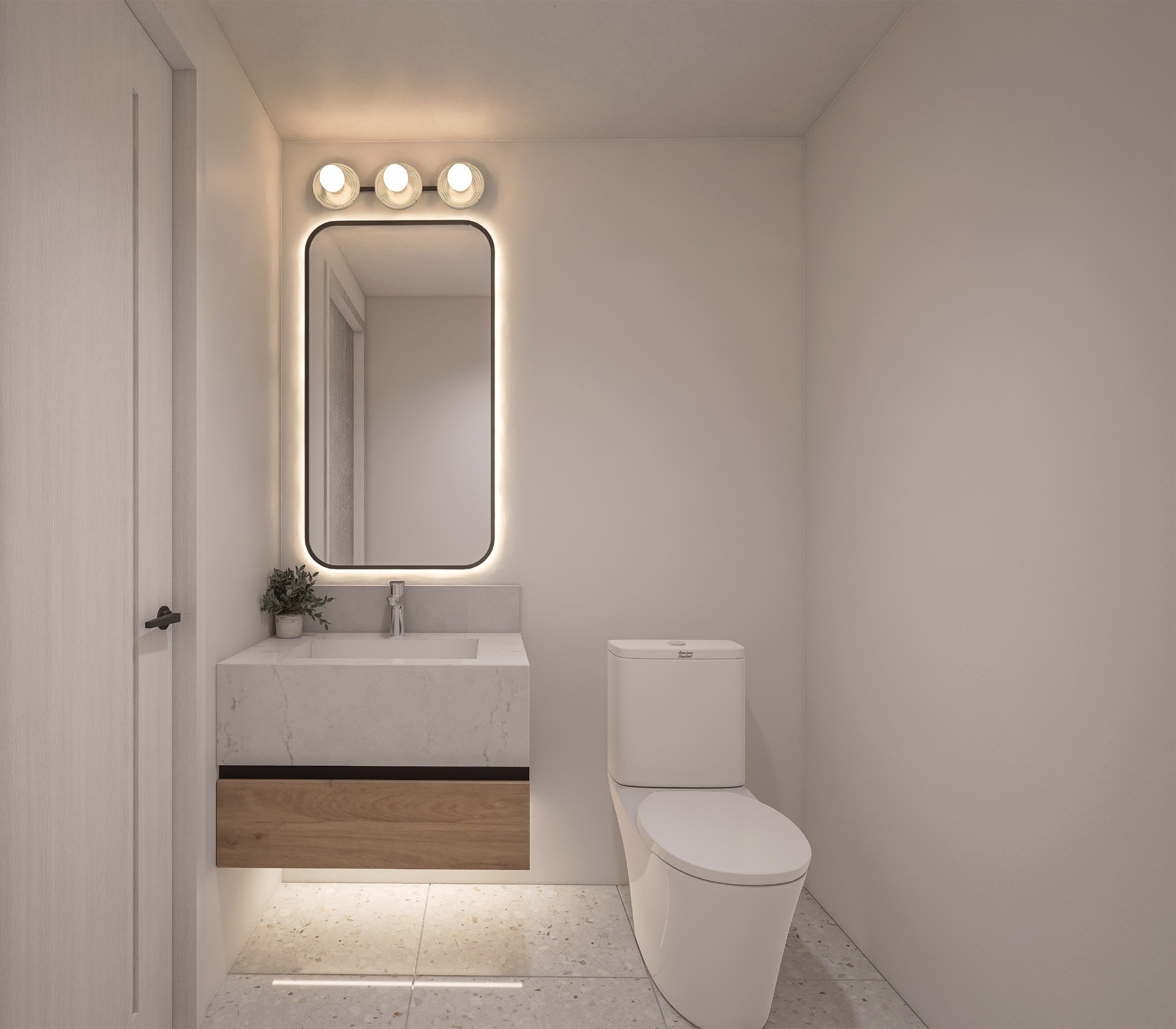 Units 2–5 — powder room